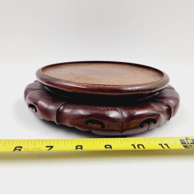 FANTASTIC WOODEN BASE VASE / CANDLE HOLDER #3