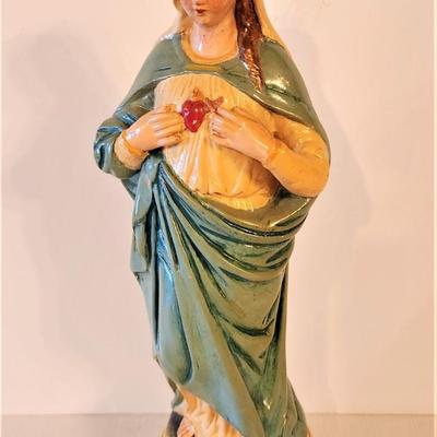 Lot #118  Sweet Vintage Chalkware Virgin Mary Statue