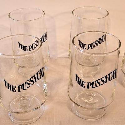 Lot #119  Lot of 6 Pussycat Club Bar Glasses