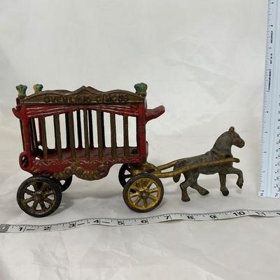 -202- VINTAGE | 1920â€™s Cast Iron Overland Circus Wagon