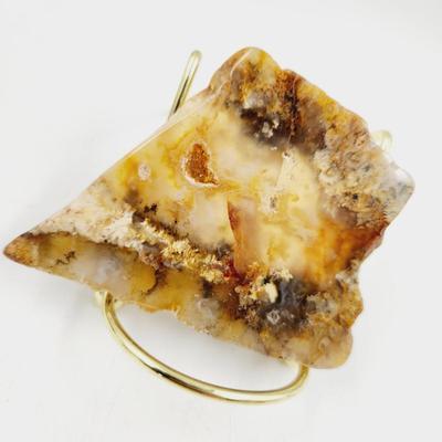 SLICED PLUME AGATE ROCK