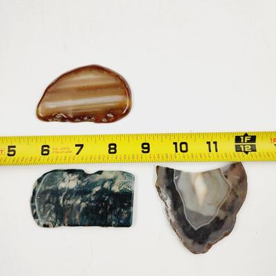 MULTI TYPE SLICED & POLISHED STONES - GEODES?