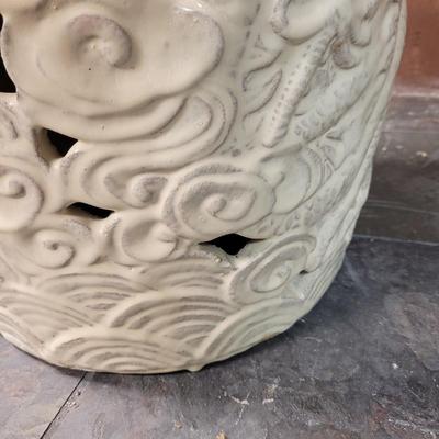 Gump's San Francisco Ceramic Garden Stool (B-CE)