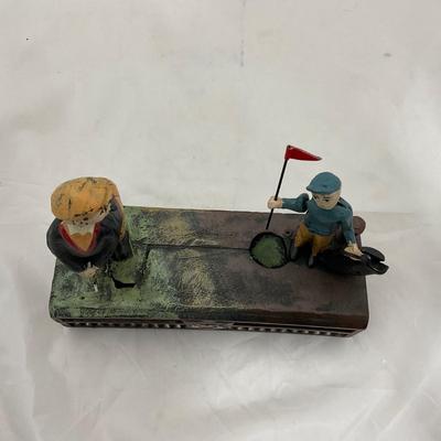 -206- COLLECTIBLE | Cast Iron Golfer Bank