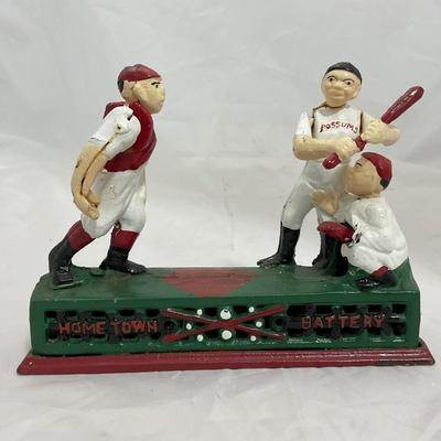 -207- COLLECTIBLE | Cast Iron Baseball Bank