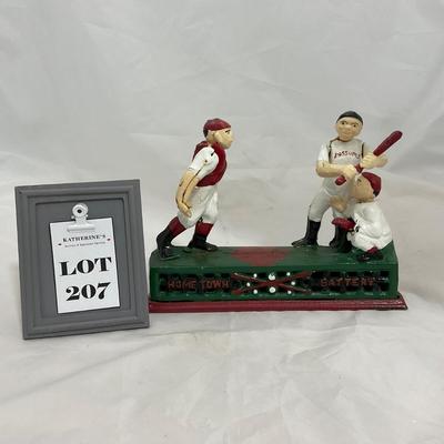 -207- COLLECTIBLE | Cast Iron Baseball Bank