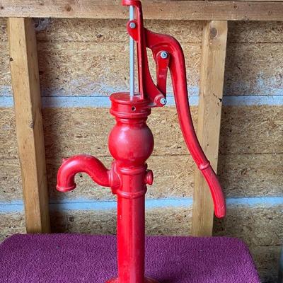 24.5â€ Red Hand Pump