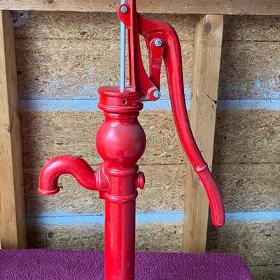 24.5â€ Red Hand Pump