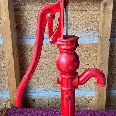 24.5â€ Red Hand Pump