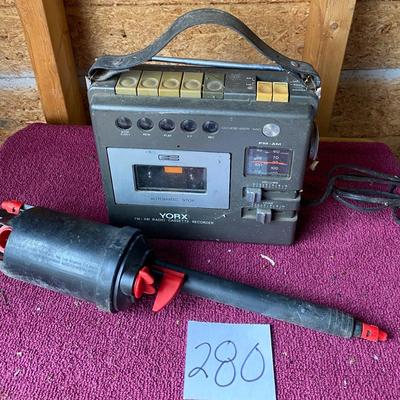 Vintage Yorx AM FM Radio and Cassette Recorder