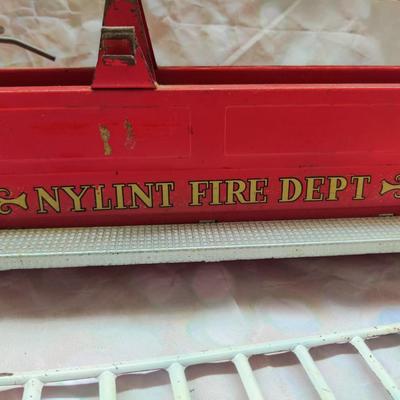 VINTAGE 1970'S NYLINT FIRE DEPARTMENT RED FIRE TRUCK W/ LADDERS