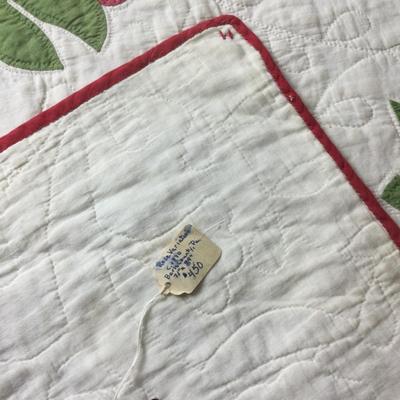 965 Antique Rose Variation Quilt C. 1870 Pennsylvania