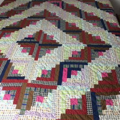 967 Vintage Large Multicolor Patchwork Quilt 103â€ x 100â€