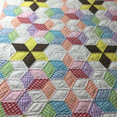 968 Vintage Bee Hive Colorful Quilt 99â€ x 85â€