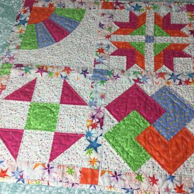 969 Quilt Wall Hanging Starburst 29â€ x 29â€ Artist Signed