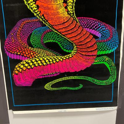 -254- COLLECTIBLE | Vintage Blacklight Cobra Poster