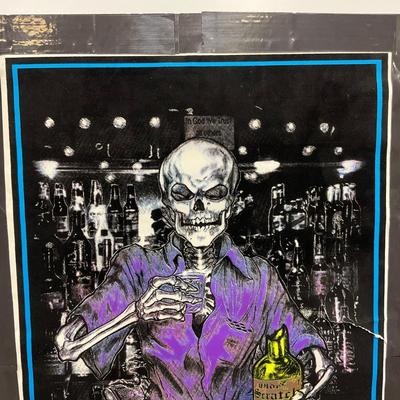 -255- COLLECTIBLE | Vintage Skull Blacklight Poster