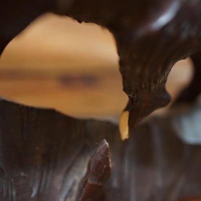 VINTAGE HAND CARVED WOOD BOAR