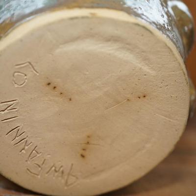 JW FANNIN UGLY FACE MOONSHINE  SOUTHERN FOLK ART  DATED ON BASE 2009