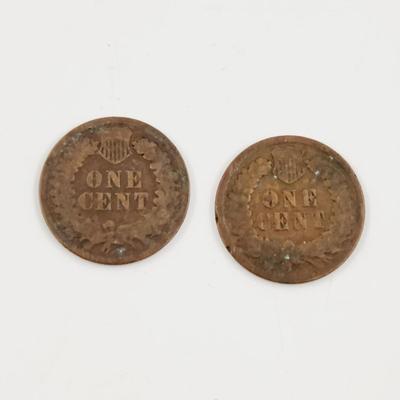 2 - 1887 INDIAN HEAD PENNIES