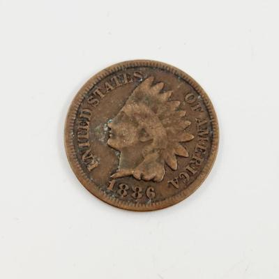 2 - 1886 INDIAN HEAD PENNIES