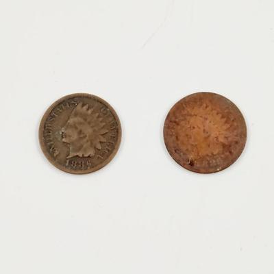 2 - 1886 INDIAN HEAD PENNIES