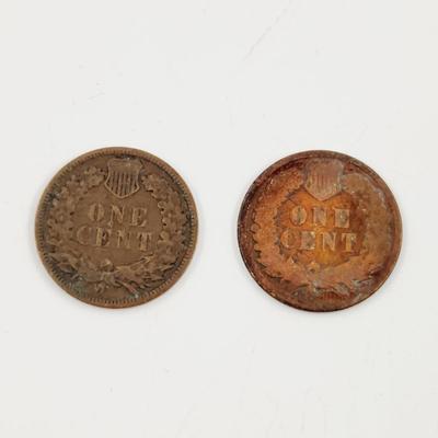 2 - 1886 INDIAN HEAD PENNIES