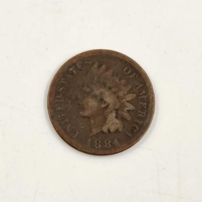 1 - 1884 INDIAN HEAD PENNY