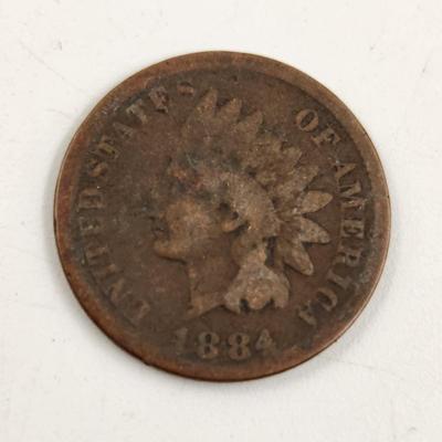 1 - 1884 INDIAN HEAD PENNY