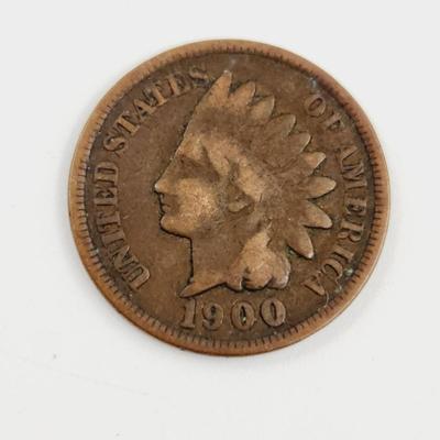 1- 1900 INDIAN HEAD PENNY