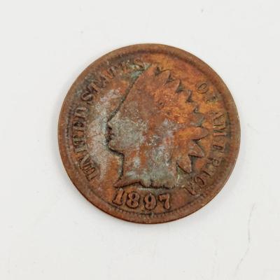 1 - 1897 INDIAN HEAD PENNY