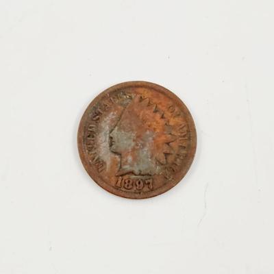 1 - 1897 INDIAN HEAD PENNY
