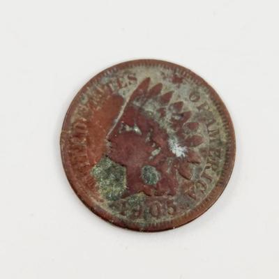 1 - 1905 INDIAN HEAD PENNY