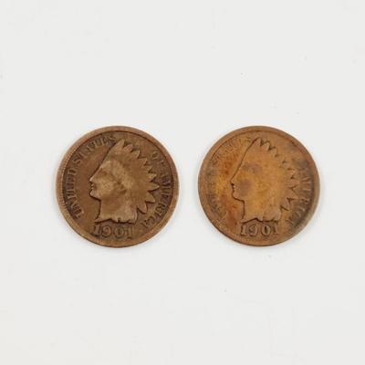 2 - 1906 INDIAN HEAD PENNIES