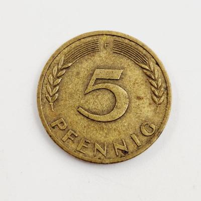 1950 GERMAN 5 PFENNING COIN