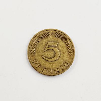 1950 GERMAN 5 PFENNING COIN