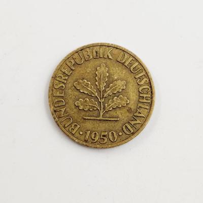 1950 GERMAN 5 PFENNING COIN
