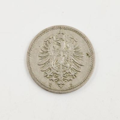 1880 GERMAN EMPIRE 5 PFENNING COIN