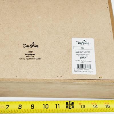 DAYSPRING GREAT IS THY FAITHFULNESS WOODEN DECOR TRAY