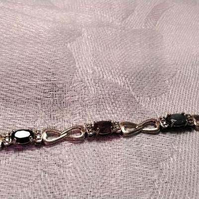 Ross Simons Ruby, Emerald, Sapphire Gold Vermeil 7" Bracelet