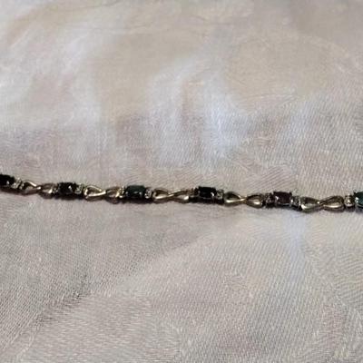 Ross Simons Ruby, Emerald, Sapphire Gold Vermeil 7" Bracelet