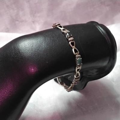 Ross Simons Ruby, Emerald, Sapphire Gold Vermeil 7" Bracelet