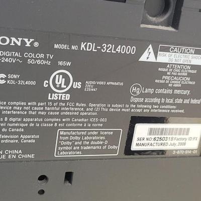 32" Sony TV with Remote