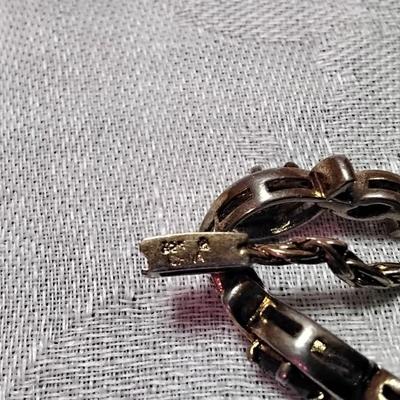 Vintage Ross Simons Ruby and Diamonds  7" Gold Vermeil Bracelet