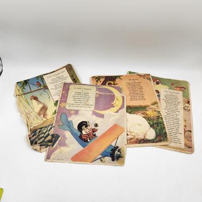 VINTAGE NURSEY RHYMES COLORFUL PAGES - COLLECTABLES
