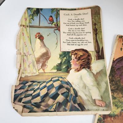 VINTAGE NURSEY RHYMES COLORFUL PAGES - COLLECTABLES