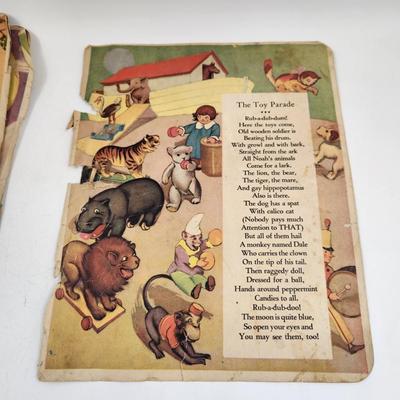 VINTAGE NURSEY RHYMES COLORFUL PAGES - COLLECTABLES