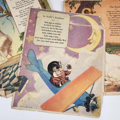 VINTAGE NURSEY RHYMES COLORFUL PAGES - COLLECTABLES
