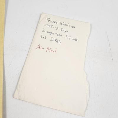 VINTAGE JAPANESE ART CARD W/ ADDRESS