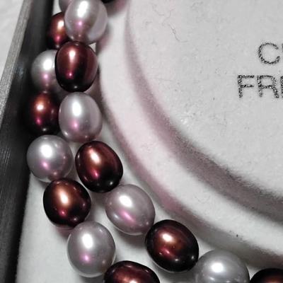 Gorgeous Cultured Freshwater Pearl 6 mm  17" Necklace and Earrings